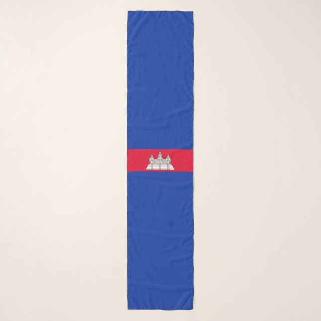 Cambodia flag Chiffon Scarf (Front)