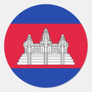 Cambodia Flag Classic Round Sticker