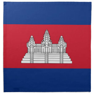 Cambodia flag cloth napkin