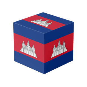 Cambodia flag cube