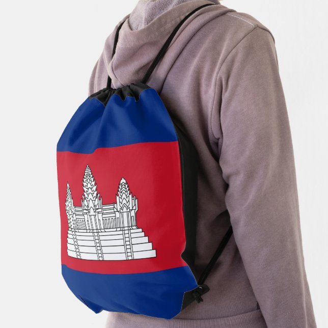 Cambodia flag drawstring bag (Insitu)