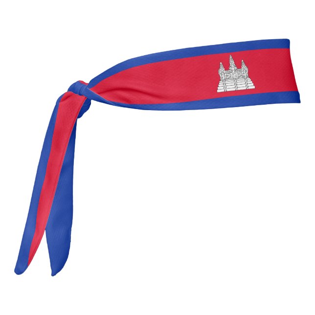 Cambodia Flag Elegant Patriotic Tie Headband (Rotate 270)