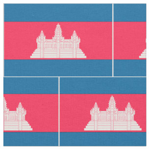 Cambodia Flag Fabric