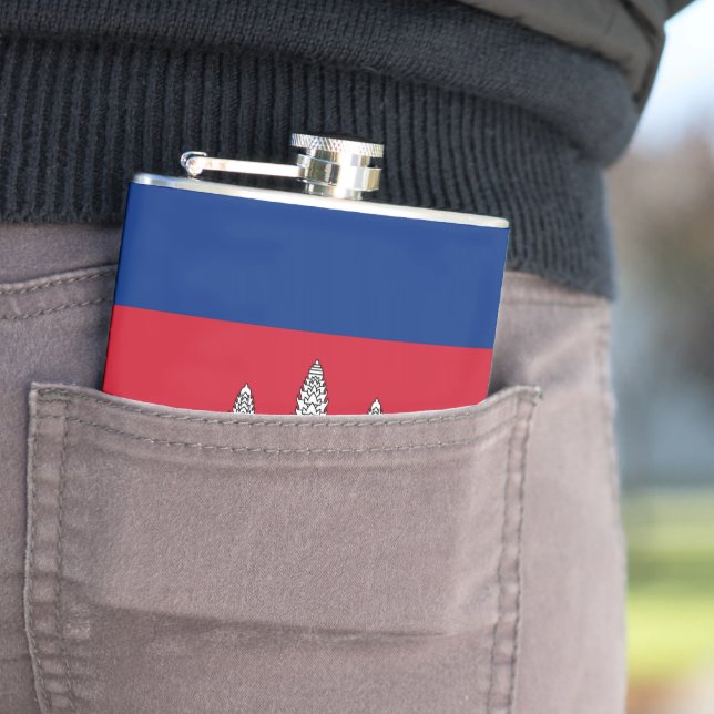Cambodia flag flask (In Situ)
