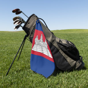 Cambodia flag golf towel