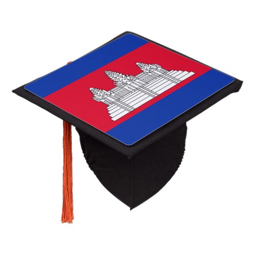 Cambodia Flag Graduation Cap Topper