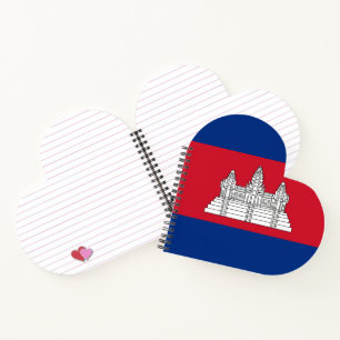 Cambodia flag notebook