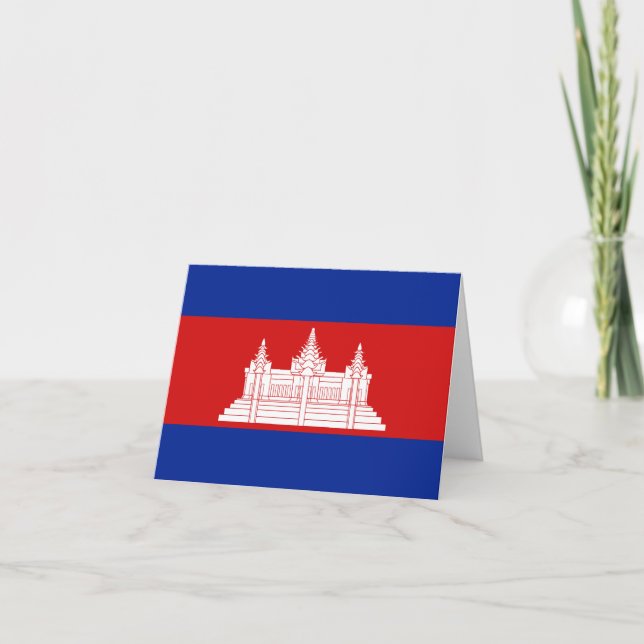 Cambodia Flag Notecard (Front)