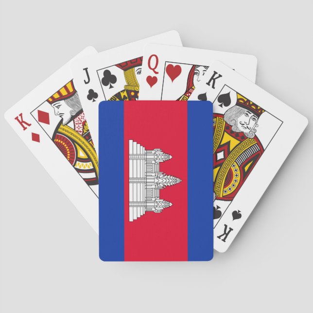 Cambodia Flag Poker Cards (Back)