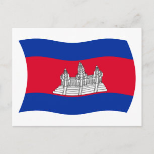 Cambodia Flag Postcard