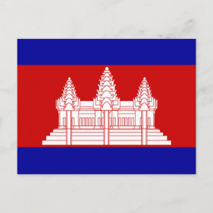 Cambodia Flag Postcard