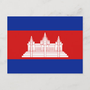 Cambodia Flag Postcard