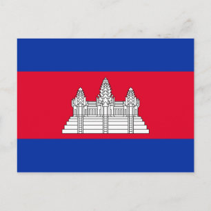 Cambodia Flag Postcard