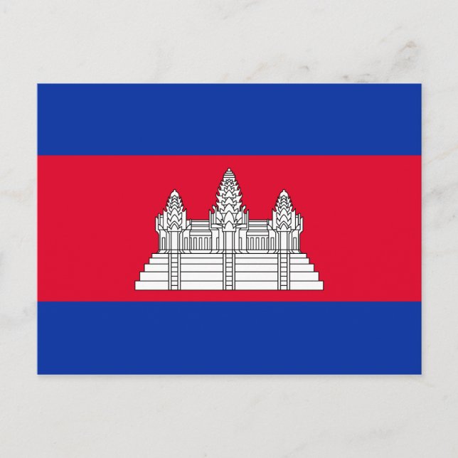 Cambodia Flag Postcard (Front)