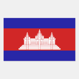 Cambodia Flag Rectangle Sticker
