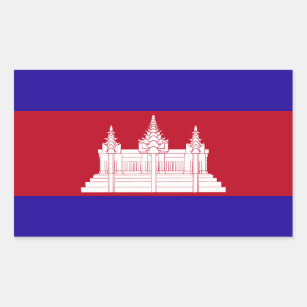 Cambodia Flag Rectangular Sticker