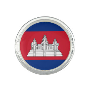 Cambodia flag ring