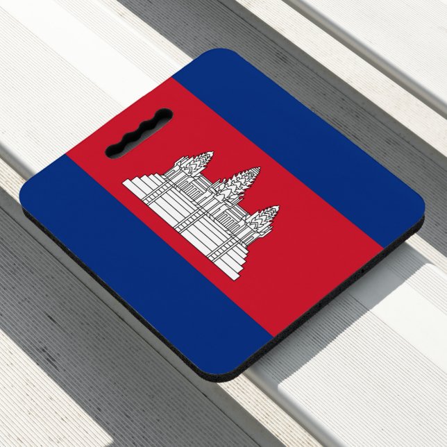 Cambodia flag seat cushion (In Situ)