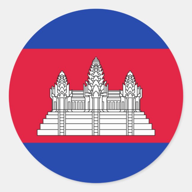 Cambodia flag Sticker (Front)