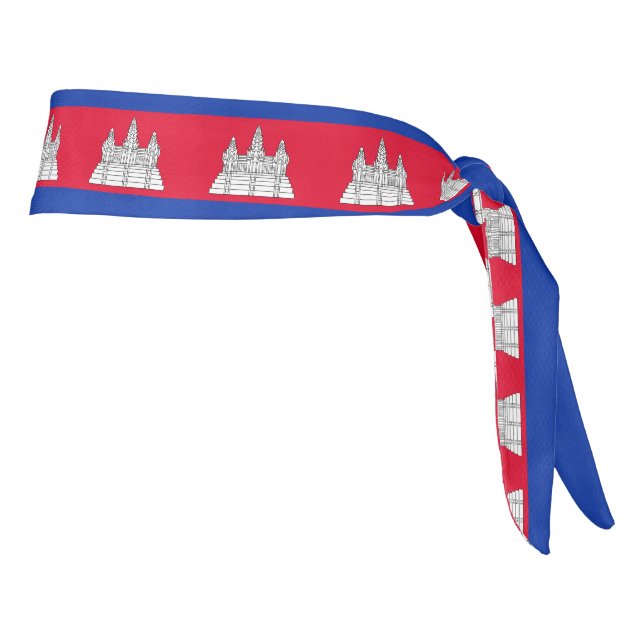 Cambodia Flag Tie Headband (Rotate 90)