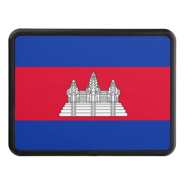 Cambodia flag Trailer Hitch Cover (Front)