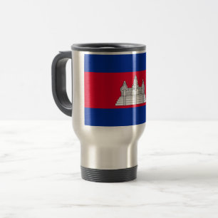 Cambodia Flag Travel Mug