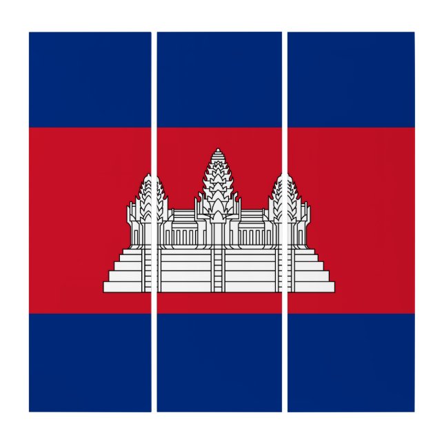 Cambodia flag triptych (Front)