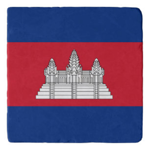 Cambodia flag trivet
