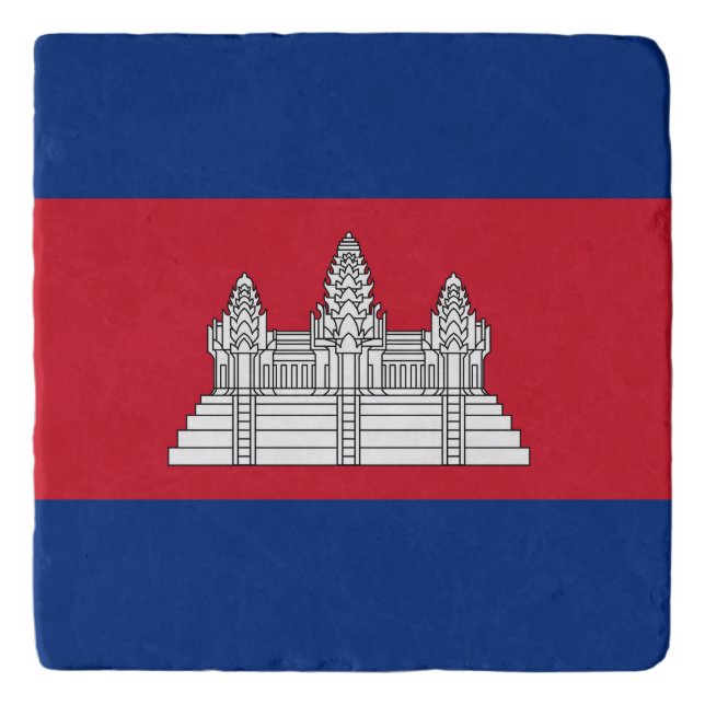 Cambodia flag trivet (Front)