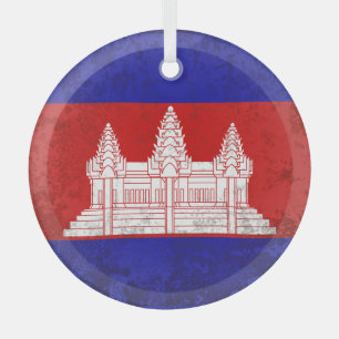 Cambodia Glass Ornament