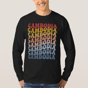 Cambodia Groovy Retro Cambodian T-Shirt