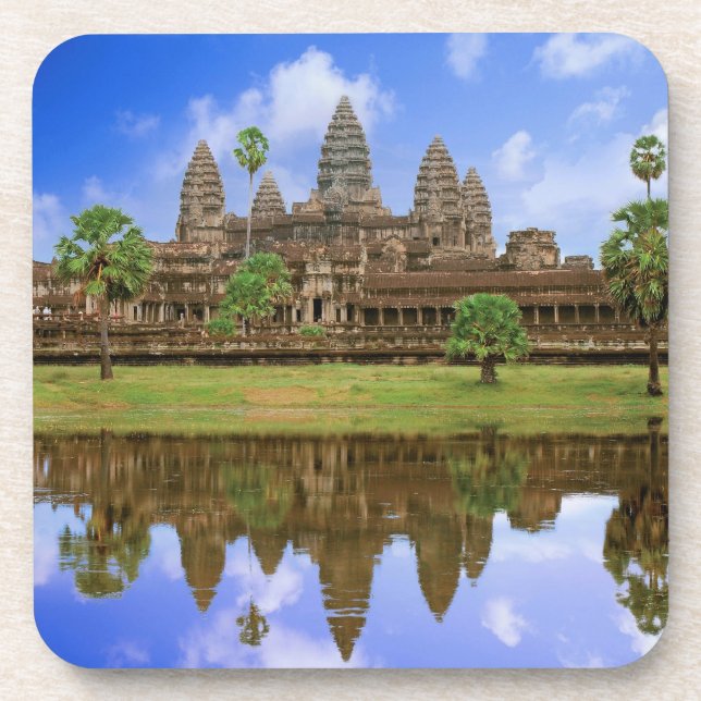 Cambodia, Kampuchea, Angkor Wat temple. Beverage Coaster (Front)