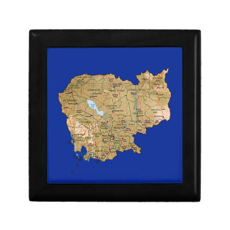 Cambodia Map Gift Box