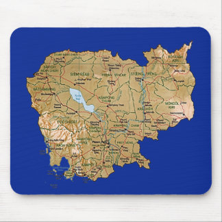 Cambodia Map Mousepad