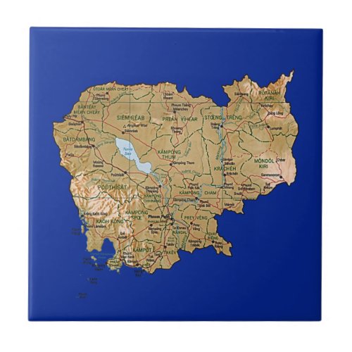 Cambodia Map Tile