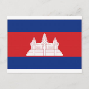 Cambodia National Flag Postcard