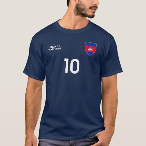 Cambodia National Football Team Soccer Retro  T_Shirt