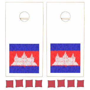 Cambodia Oil Painting Drawing Cornhole Set