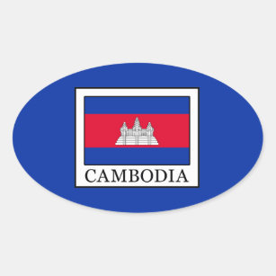 Cambodia Oval Sticker