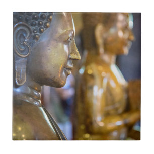 Cambodia, Phnom Penh. Buddha statues Ceramic Tile