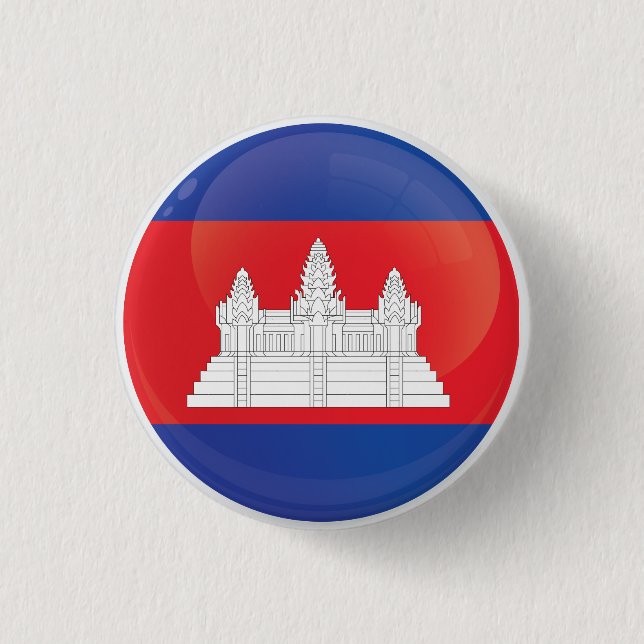 Cambodia  Round Icon Flag  Button (Front)