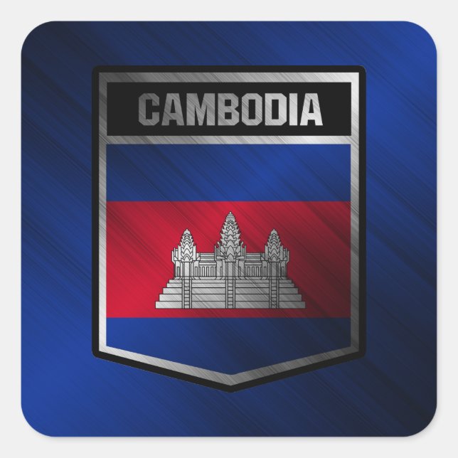 Cambodia Square Sticker (Front)