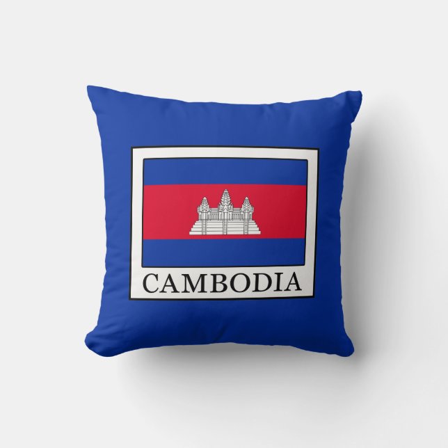 Cambodia Throw Pillow (Front)