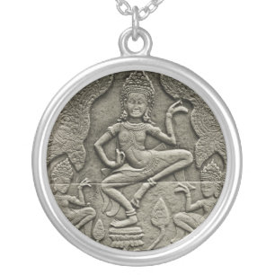 Cambodian Art Silver Plated Necklace