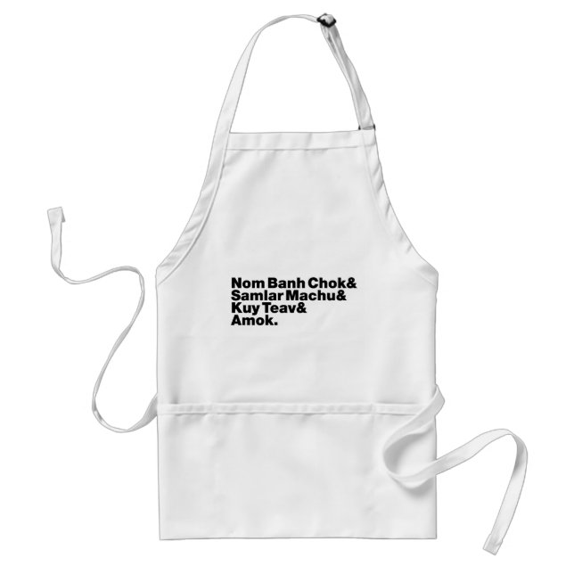 Cambodian / Khmer Street Food Adult Apron (Front)