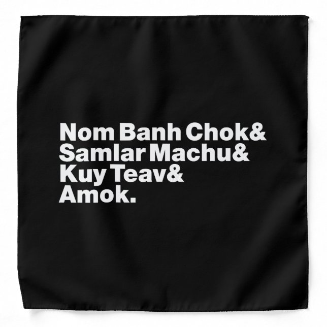Cambodian / Khmer Street Food Bandana (Front)