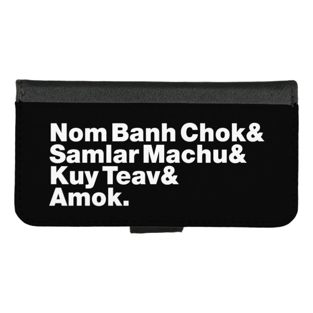 Cambodian / Khmer Street Food iPhone Wallet Case (Front (Horizontal))