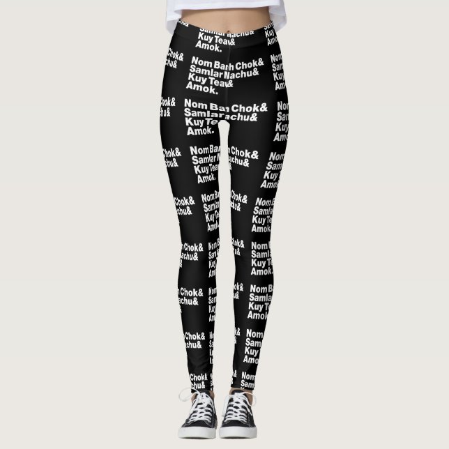 Cambodian / Khmer Street Food Leggings (Front)