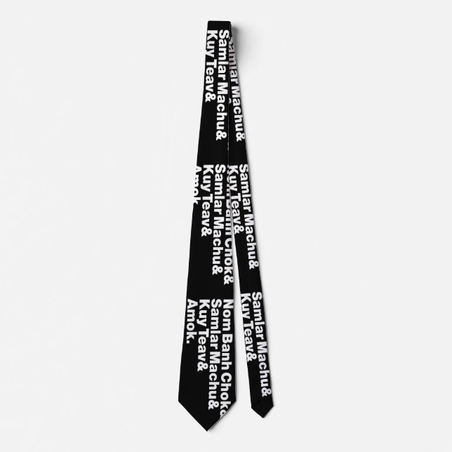 Cambodian / Khmer Street Food Neck Tie (Front)
