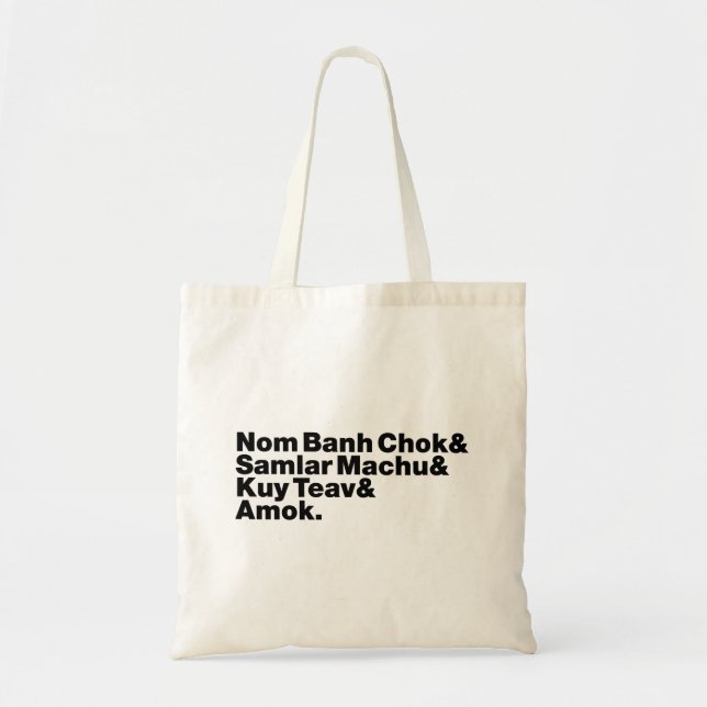 Cambodian / Khmer Street Food Tote Bag (Front)